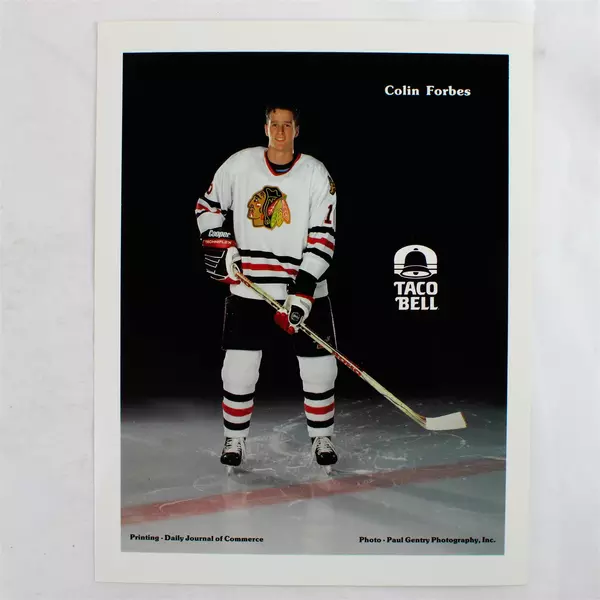 Lot of 2 Portland Winterhawks 8x10 Photos Judd Casper & Colin Forbes