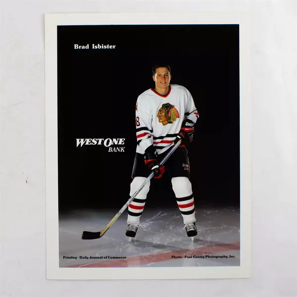 Lot of 2 Portland Winterhawks 8x10 Photos Rodney Bowers Brad Isbister