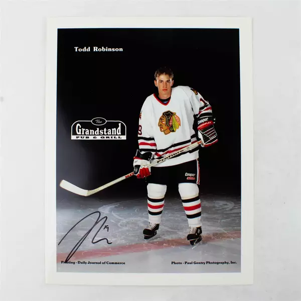 Lot of 2 Portland Winterhawks 8x10 Photos Todd Robinson Dave Scatchard