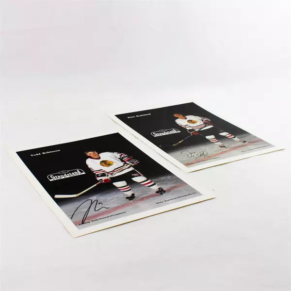 Lot of 2 Portland Winterhawks 8x10 Photos Todd Robinson Dave Scatchard