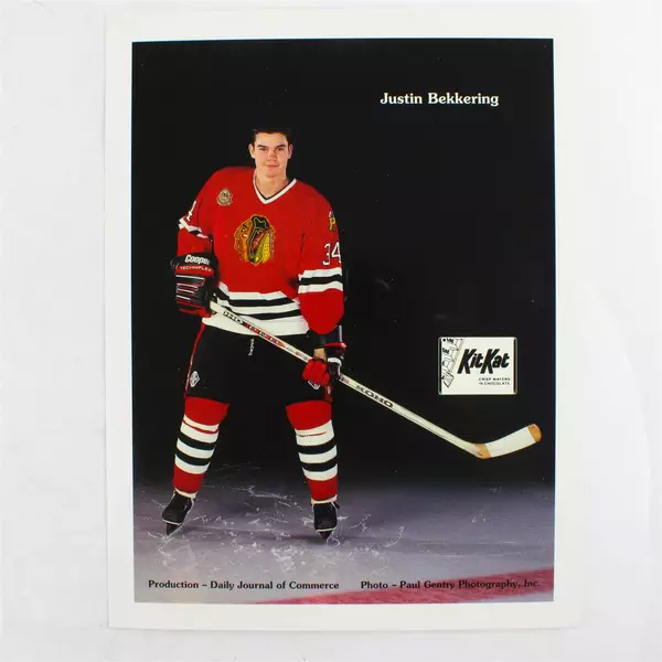 Lot of 2 Portland Winterhawks 8x10 Photos Brad Symes Justin Bekkering