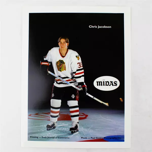Lot of 2 Portland Winterhawks 8x10 Photos Chris Jacobson Andrew Ference