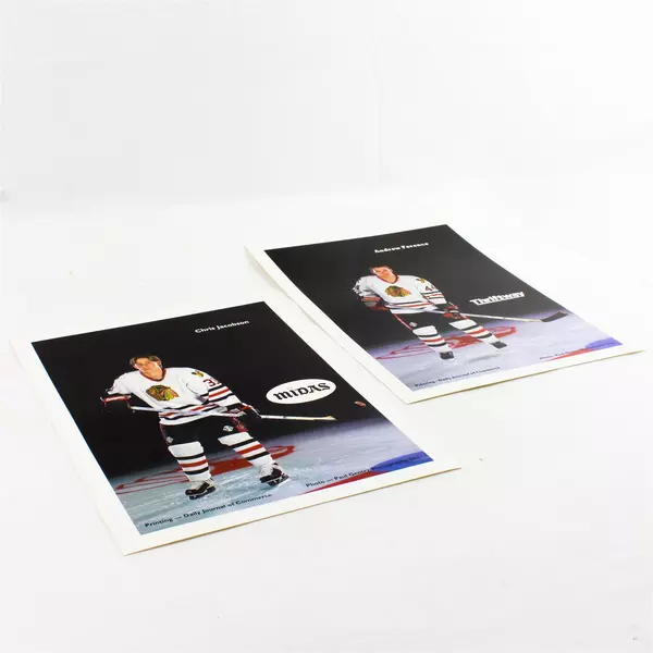 Lot of 2 Portland Winterhawks 8x10 Photos Chris Jacobson Andrew Ference