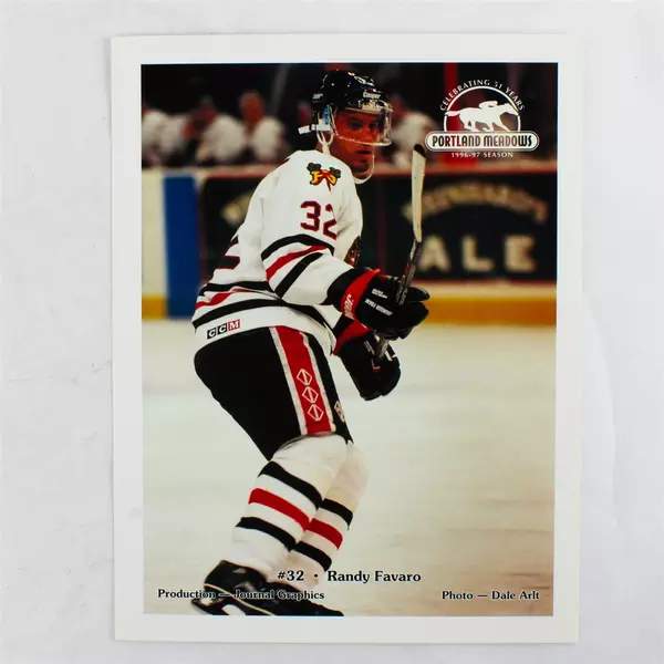 Lot of 2 Portland Winterhawks 8x10 Photos Brad Cote Randy Favaro Vintage