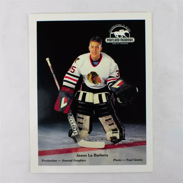 Lot of 2 Portland Winterhawks 8x10 Photos Jason LaBarbera Chris Wickenheiser