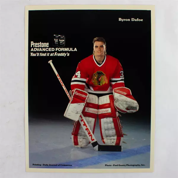 Lot of 2 Portland Winterhawks 8x10 Photos Chris Jacobson Byron Dafoe