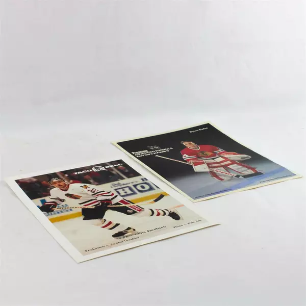 Lot of 2 Portland Winterhawks 8x10 Photos Chris Jacobson Byron Dafoe