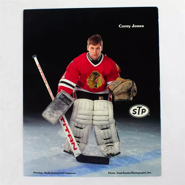 Lot of 2 Portland Winterhawks 8x10 Photos Kevin Young & Corey Jones