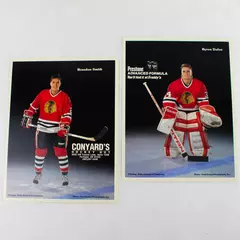 Lot of 2 Portland Winterhawks 8x10 Photos Brandon Smith Byron Dafoe