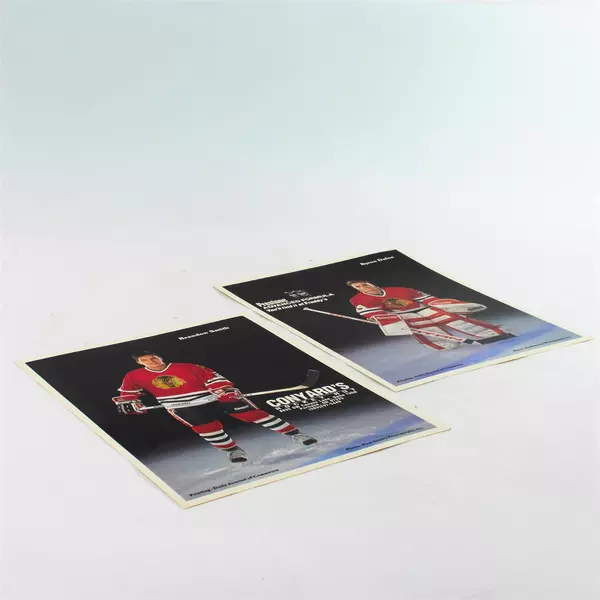 Lot of 2 Portland Winterhawks 8x10 Photos Brandon Smith Byron Dafoe