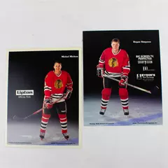 Lot of 2 Portland Winterhawks 8x10 Photos Michel Michon Regan Simpson