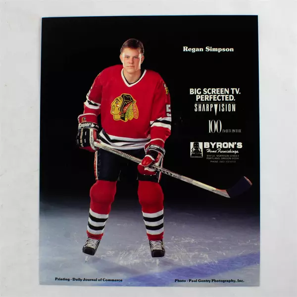 Lot of 2 Portland Winterhawks 8x10 Photos Michel Michon Regan Simpson