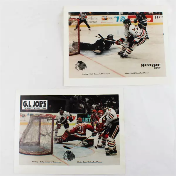 Lot of 2 Portland Winterhawks 8x10 Game Photos 