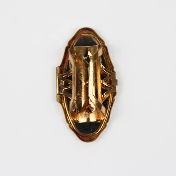 Stratton Gold Lipview Lipstick Case Holder Floral Mirror