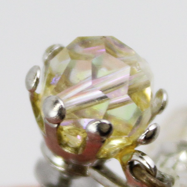 Clear Crystal Dangle Earrings 1.25 Inch