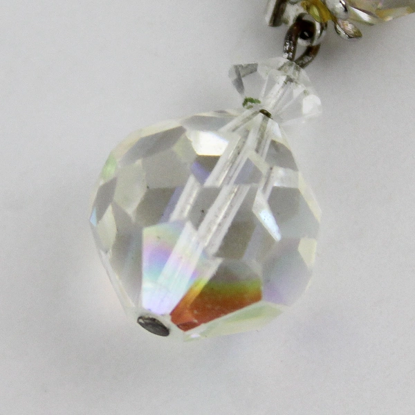 Clear Crystal Dangle Earrings 1.25 Inch