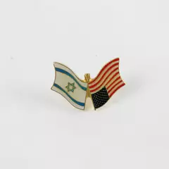 USA and Israel Flags Lapel Pin 1"x 1"