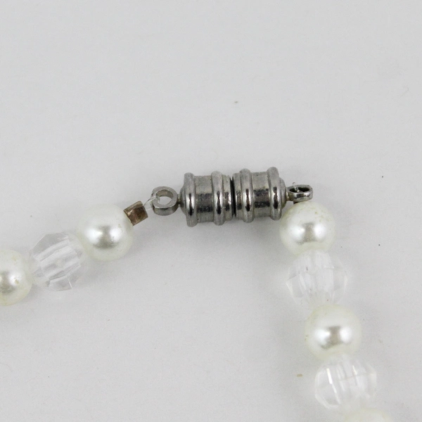 Handmade Faux Pearl And Bead Strand Necklace 21.5 Inch