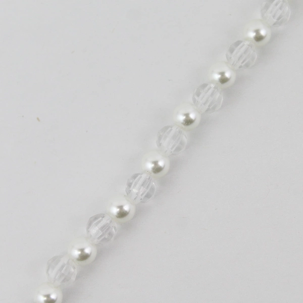 Handmade Faux Pearl And Bead Strand Necklace 21.5 Inch