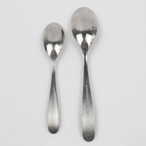 Lot of 2 Marilyn Satin Fade Tablespoon Teaspoon Argent Hampton 18/10 Stainless