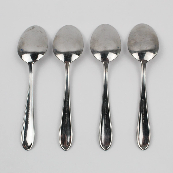 Lot of 4 International Ins636 Tablespoons Stainless Flatware 7" Long