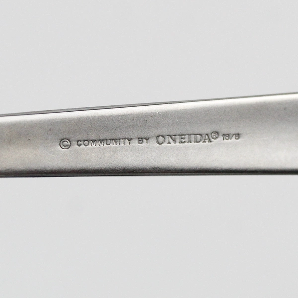 Oneida Silver Frost Cold Meat Serving Fork Stainless Steel 18/8 Flatware