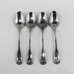4 Reed & Barton Rebacraft Stainless Colonial Shell II Tablespoons Korea
