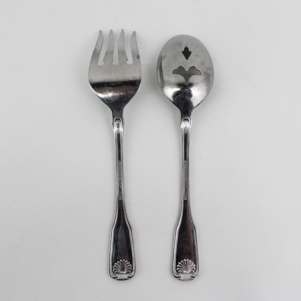Reed & Barton Rebacraft Stainless Salad Fork And Spoon Serving Set Korea