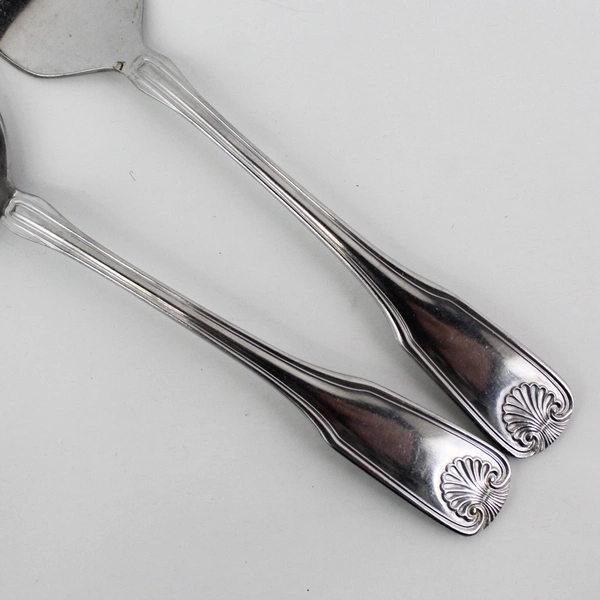Reed & Barton Rebacraft Stainless Salad Fork And Spoon Serving Set Korea