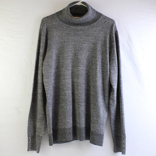 Carolyn Taylor Women's XL Gray Ribbed Turtleneck Long Sleeve Sweater 