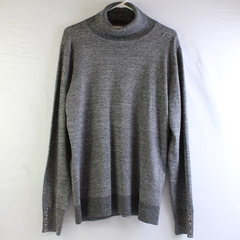 Carolyn Taylor Women's XL Gray Ribbed Turtleneck Long Sleeve Sweater 