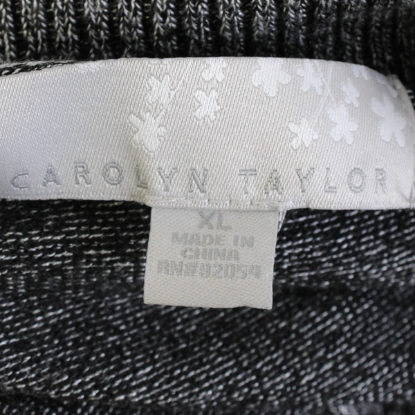 Carolyn Taylor Women's XL Gray Ribbed Turtleneck Long Sleeve Sweater 