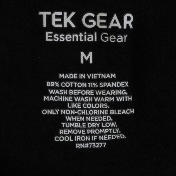 Tek Gear Essential Women's Workout Capris Black Straight Leg Elastic Waist