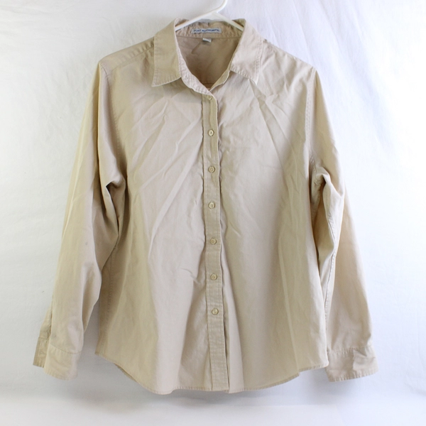 Port Authority Ladies Uniform Shirt Khaki Size L Long Sleeve