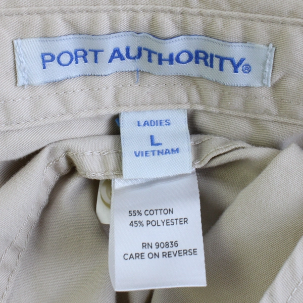 Port Authority Ladies Uniform Shirt Khaki Size L Long Sleeve