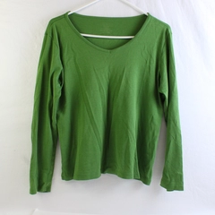 L.L. Bean Supima Cotton Tee Shirt Women's Green Peru
