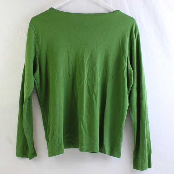 L.L. Bean Supima Cotton Tee Shirt Women's Green Peru