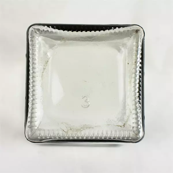 Tall Square Clear Glass Vase 9.25in Minimalist Modern