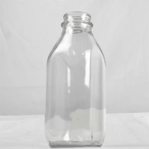 Vintage Stanpak Glass Milk Bottle 9in Thick Glass Collectible
