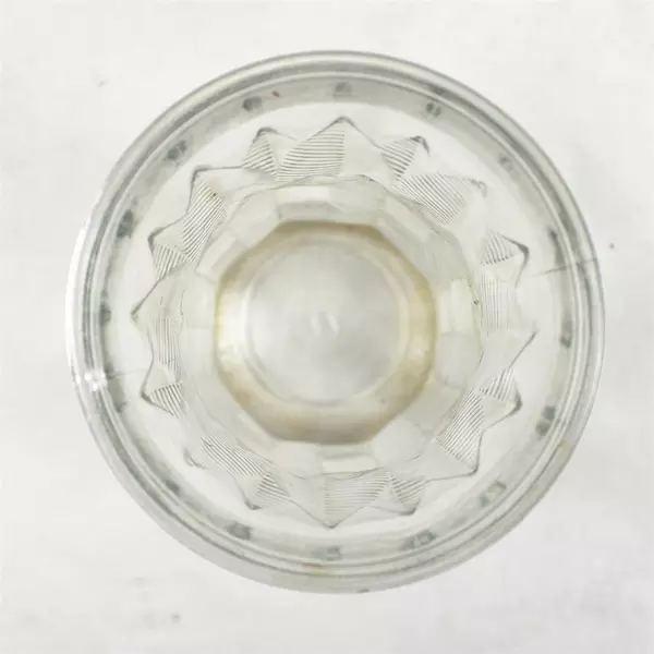 Vintage Brody Co Clear Etched Glass Vase Feather/Wheat Stalk 9 in