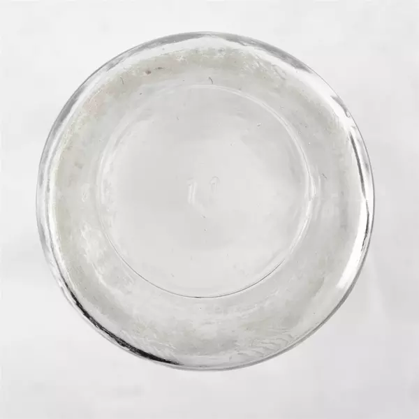 Vintage Brody Co Clear Etched Glass Vase Feather/Wheat Stalk 9 in