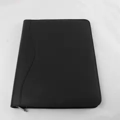 Leather Padfolio Portfolio Folder Zippered Business Organizer 13.5x10.25