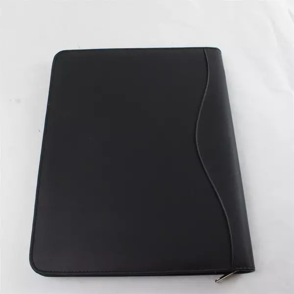 Leather Padfolio Portfolio Folder Zippered Business Organizer 13.5x10.25