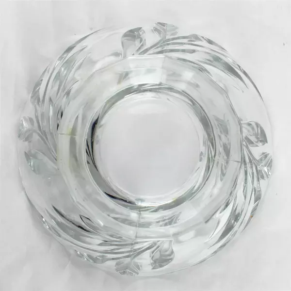 Vintage Indiana Glass Co. Clear Glass Bowl Oleander/Magnolia Pattern 9.5"