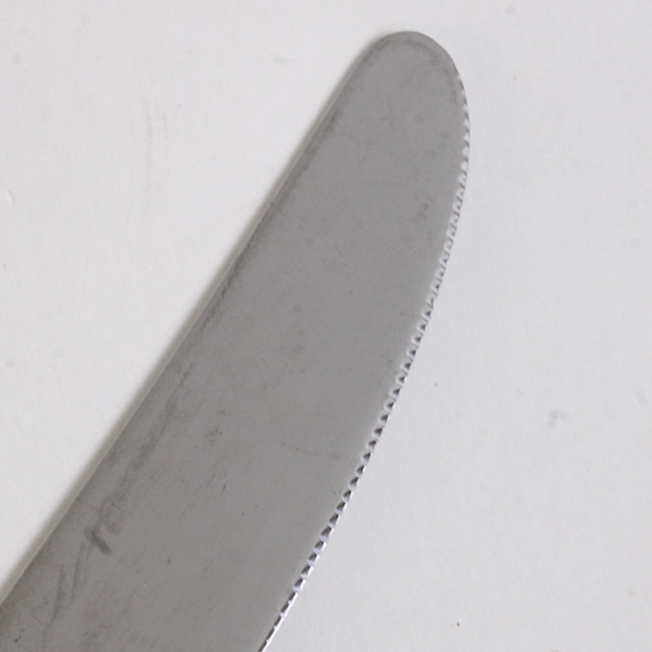 Lot of 4 Wallace Silver Optic Pattern 18/10 SS Dinner Knives 9.25" Very Rare HTF