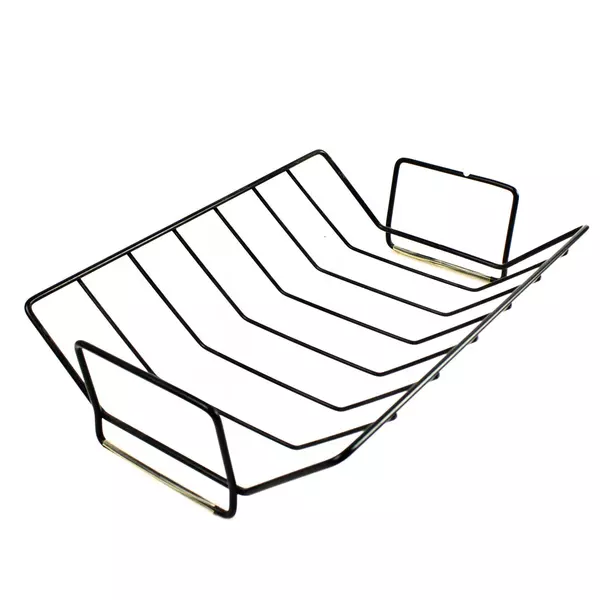 Black Metal Utility Storage Rack 12x16.5x4.25in Open-Frame Organizer