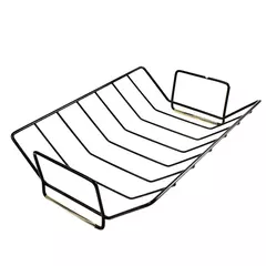 Black Metal Utility Storage Rack 12x16.5x4.25in Open-Frame Organizer