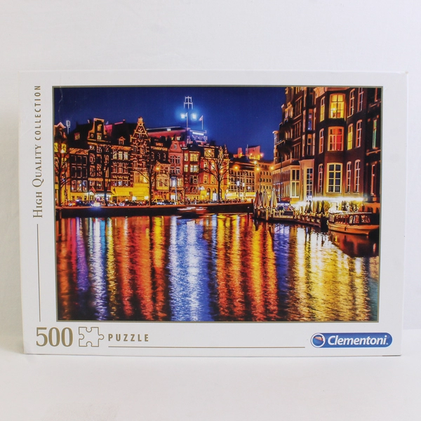 Clementoni 500 Piece Jigsaw Puzzle Amsterdam Complete 19"x14"
