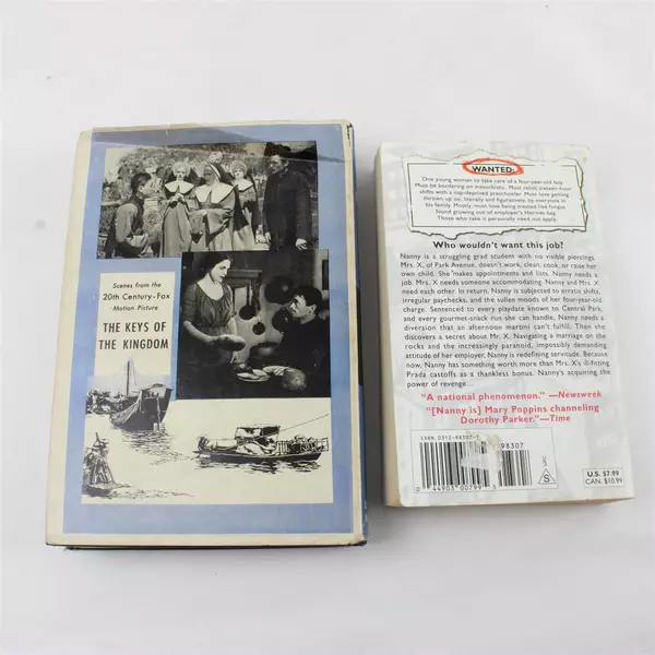 Lot of 2 Books: The Nanny Diaries (Paperback) & The Keys of the Kingdom (HC)