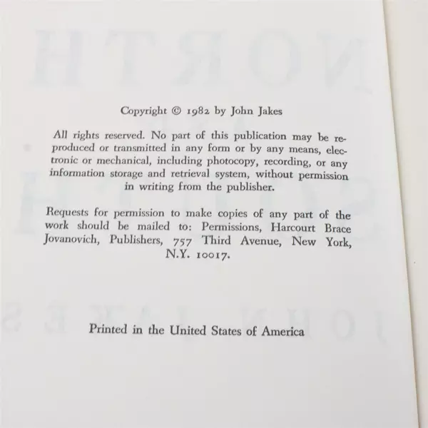 North and South by John Jakes 1982 Hardcover 